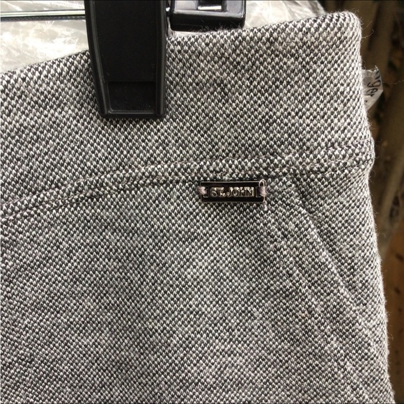 StJohn BNWT Grey Melange Zipper Ankle Pants (Size 16) $695+ MADE IN USA! - Picture 6 of 13